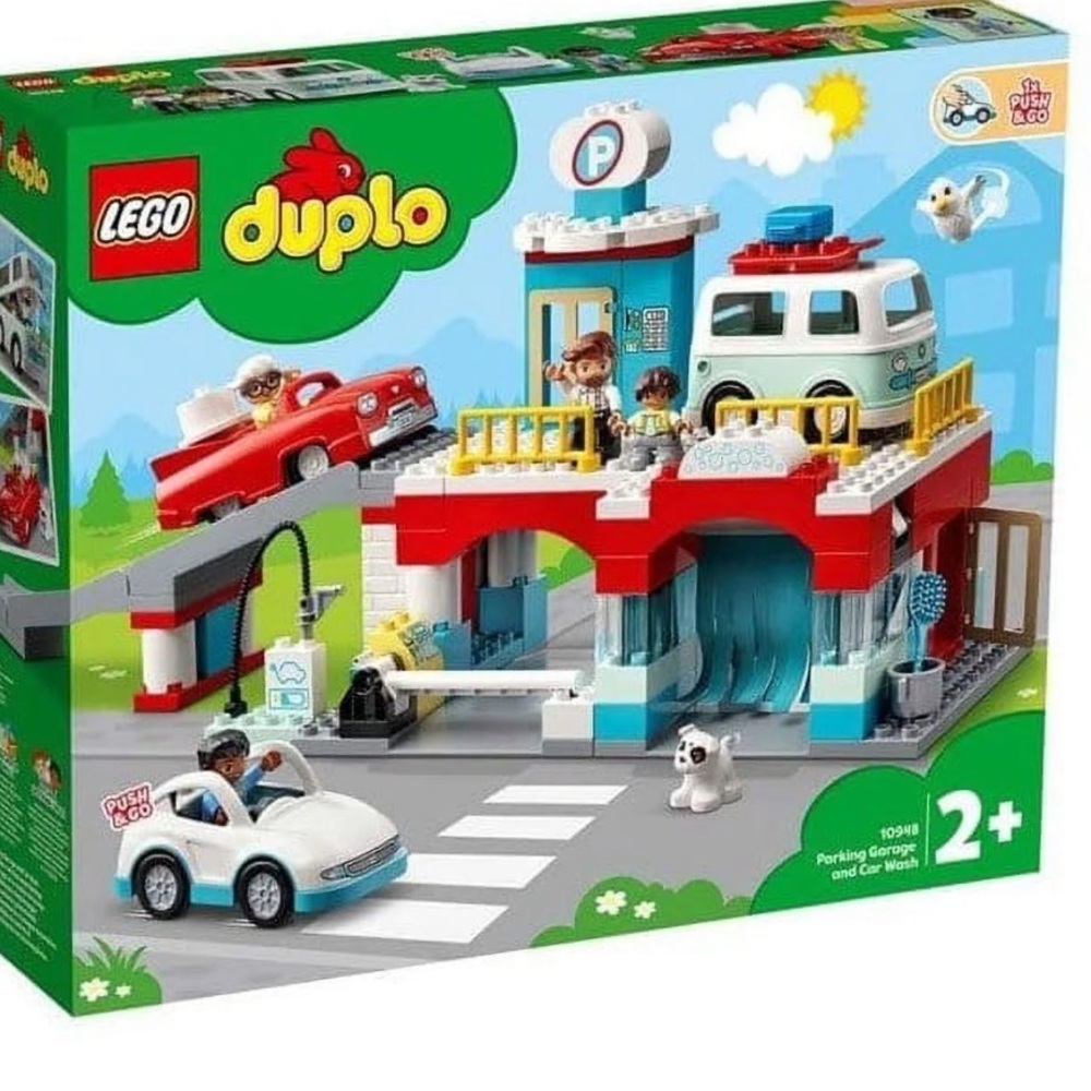 EUC Lego Duplo Town Car Park and Car Wash 10948 complete set all pieces 112
